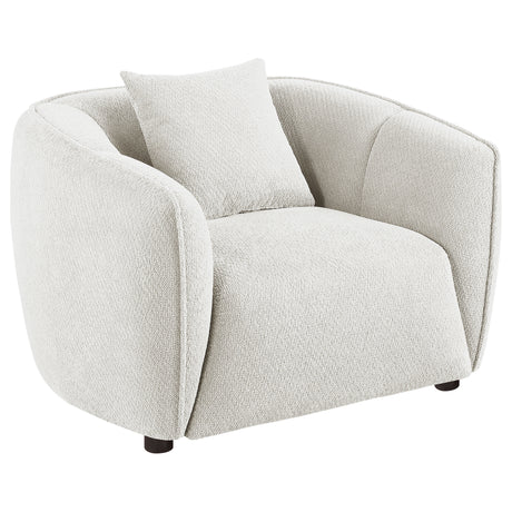 Aleisha Ivory 3-piece Chenille Upholstered Sofa Set - Ornate Home