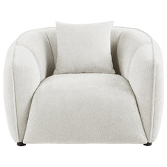 Aleisha Ivory Chenille Upholstered Accent Chair - Ornate Home