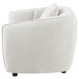 Aleisha Ivory Chenille Upholstered Accent Chair - Ornate Home