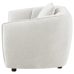 Aleisha Ivory Chenille Upholstered Accent Chair - Ornate Home