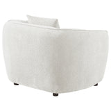 Aleisha Ivory Chenille Upholstered Accent Chair - Ornate Home
