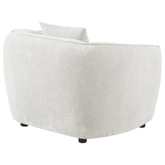 Aleisha Ivory Chenille Upholstered Accent Chair - Ornate Home