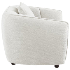Aleisha Ivory Chenille Upholstered Accent Chair - Ornate Home