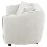 Aleisha Ivory Chenille Upholstered Loveseat - Ornate Home