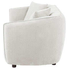 Aleisha Ivory Chenille Upholstered Loveseat - Ornate Home