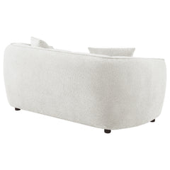 Aleisha Ivory Chenille Upholstered Loveseat - Ornate Home