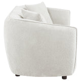 Aleisha Ivory Chenille Upholstered Loveseat - Ornate Home