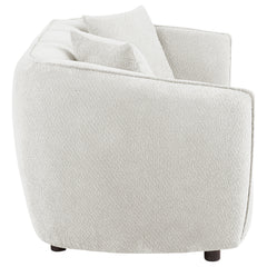 Aleisha Ivory Chenille Upholstered Loveseat - Ornate Home