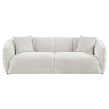Aleisha Ivory Chenille Upholstered Sofa - Ornate Home
