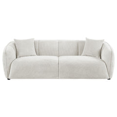 Aleisha Ivory Chenille Upholstered Sofa - Ornate Home
