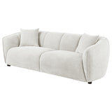 Aleisha Ivory Chenille Upholstered Sofa - Ornate Home