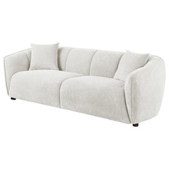 Aleisha Ivory Chenille Upholstered Sofa - Ornate Home