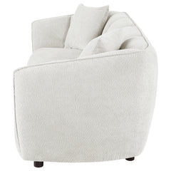 Aleisha Ivory Chenille Upholstered Sofa - Ornate Home