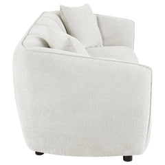 Aleisha Ivory Chenille Upholstered Sofa - Ornate Home