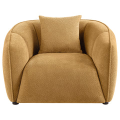 Aleisha Mustard Yellow Chenille Upholstered Accent Chair - Ornate Home
