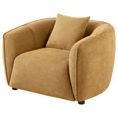 Aleisha Mustard Yellow Chenille Upholstered Accent Chair - Ornate Home