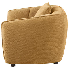 Aleisha Mustard Yellow Chenille Upholstered Accent Chair - Ornate Home
