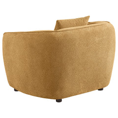 Aleisha Mustard Yellow Chenille Upholstered Accent Chair - Ornate Home