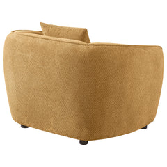 Aleisha Mustard Yellow Chenille Upholstered Accent Chair - Ornate Home
