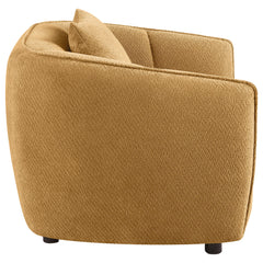 Aleisha Mustard Yellow Chenille Upholstered Accent Chair - Ornate Home