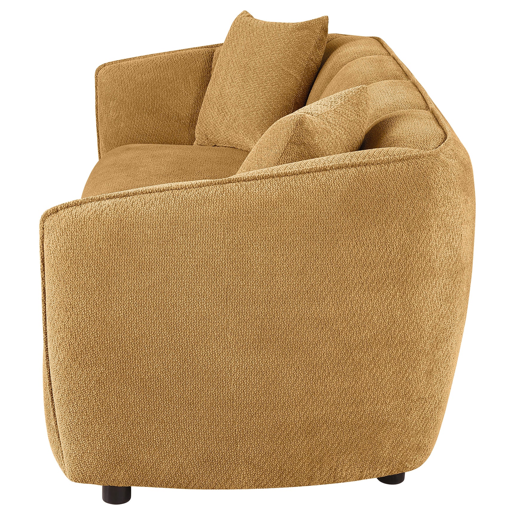 Aleisha Mustard Yellow Chenille Upholstered Sofa - Ornate Home