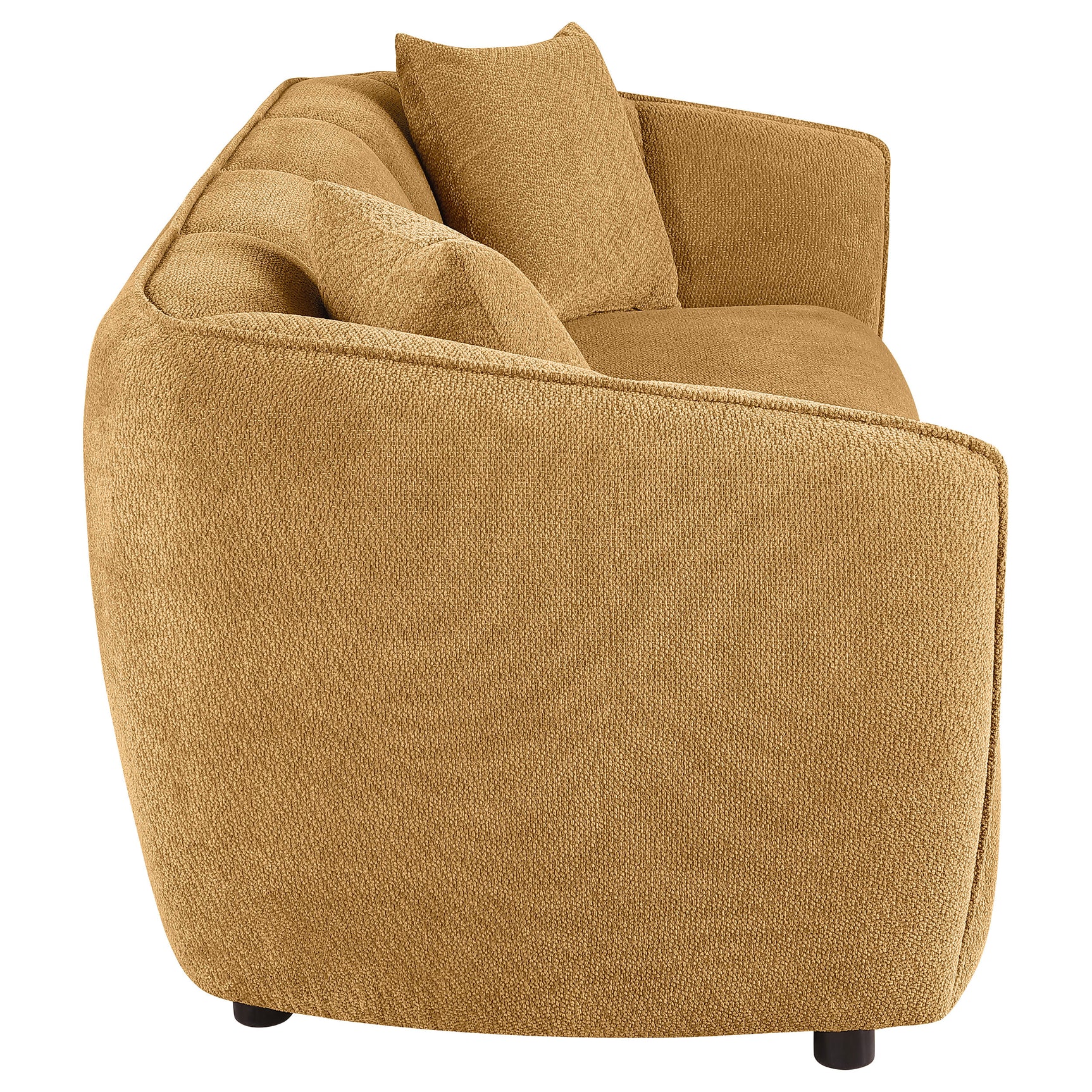 Aleisha Mustard Yellow Chenille Upholstered Sofa - Ornate Home