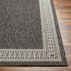 Aleli Black & White Outdoor Area Rug - Clearance - Ornate Home