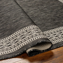 Aleli Black & White Outdoor Area Rug - Clearance - Ornate Home