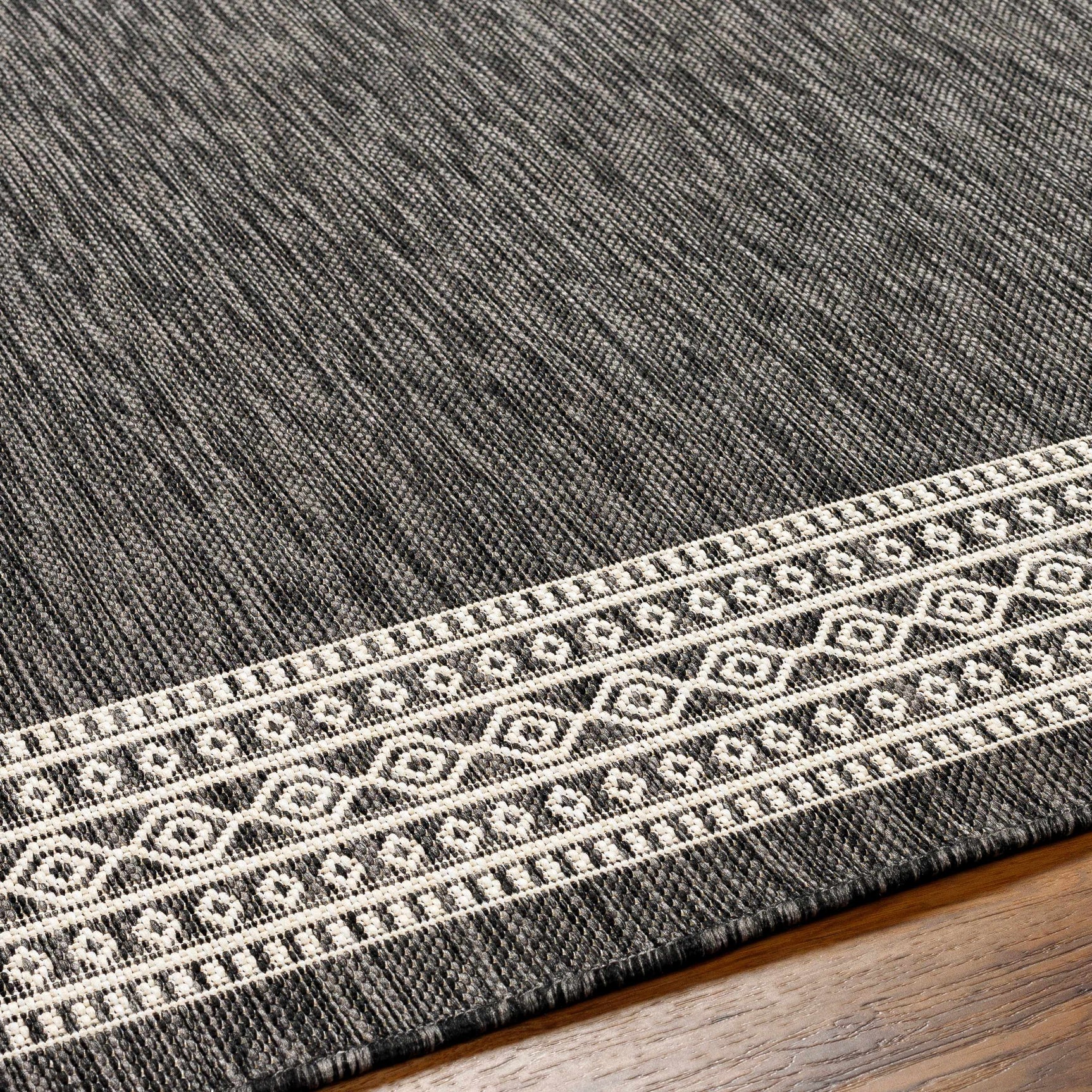 Aleli Black & White Outdoor Area Rug - Clearance - Ornate Home