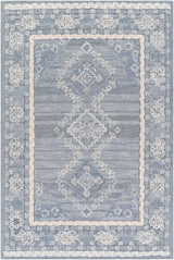 Alena Gray Blue Wool Blend Area Rug - Clearance - Ornate Home