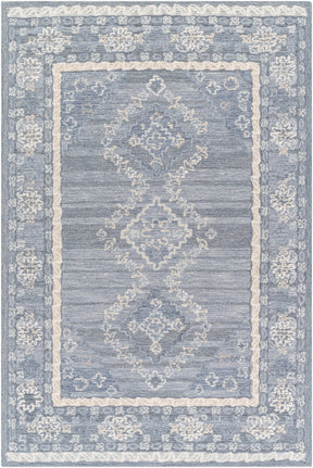 Alena Gray Blue Wool Blend Area Rug - Clearance - Ornate Home