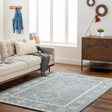 Alena Gray Blue Wool Blend Area Rug - Clearance - Ornate Home