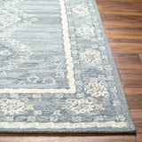 Alena Gray Blue Wool Blend Area Rug - Clearance - Ornate Home
