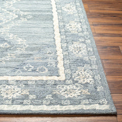 Alena Gray Blue Wool Blend Area Rug - Clearance - Ornate Home