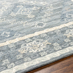 Alena Gray Blue Wool Blend Area Rug - Clearance - Ornate Home