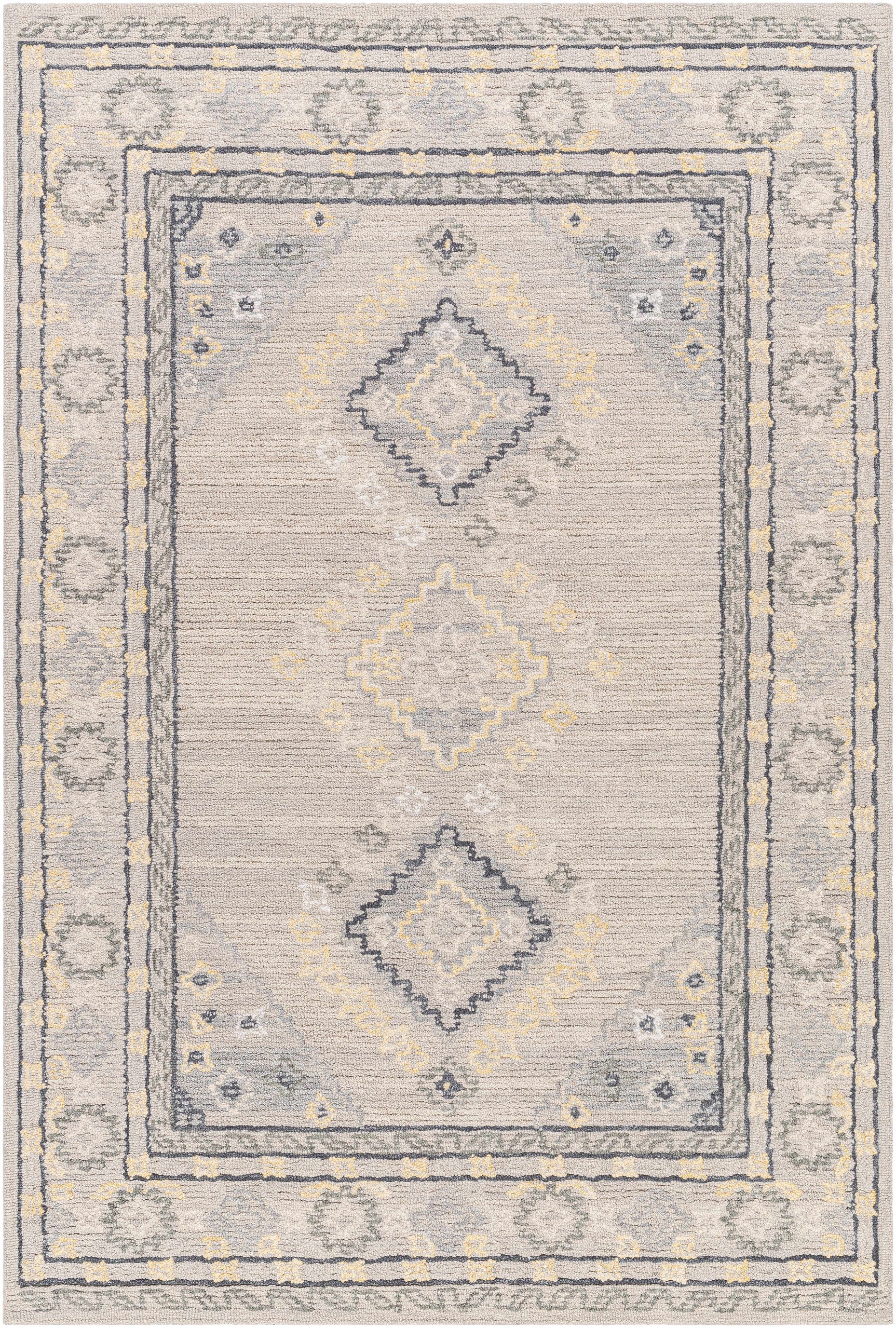 Alena Gray Wool Blend Area Rug - Clearance - Ornate Home