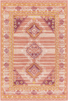 Alena Peach Wool Blend Area Rug - Clearance - Ornate Home