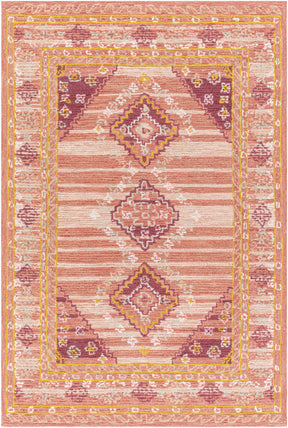 Alena Peach Wool Blend Area Rug - Clearance - Ornate Home