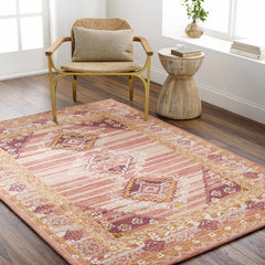 Alena Peach Wool Blend Area Rug - Clearance - Ornate Home