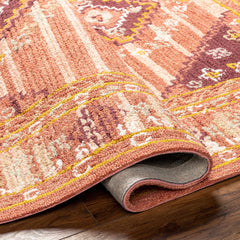 Alena Peach Wool Blend Area Rug - Clearance - Ornate Home