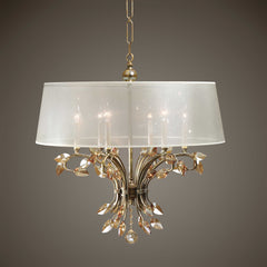 Alenya Gold/White 6 Light Shade Chandelier - Ornate Home