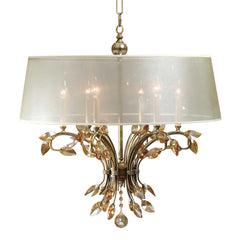 Alenya Gold/White 6 Light Shade Chandelier - Ornate Home