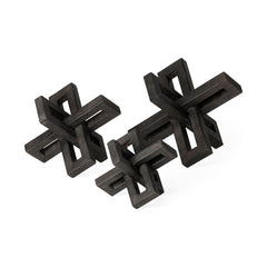 Aleph Black Metal Small Medium & Large Jacks (Set of 3) - Ornate Home