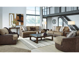 Alesbury Brown Sofa, Oversized Chair, Swivel Chair and Ottoman - Ornate Home