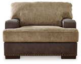 Alesbury Brown Sofa, Oversized Chair, Swivel Chair and Ottoman - Ornate Home