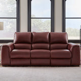 Alessandro Garnet Leather-Match Power Reclining Living Room Set / 2pc - Ornate Home