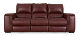 Alessandro Garnet Leather-Match Power Reclining Living Room Set / 2pc - Ornate Home