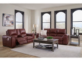 Alessandro Garnet Leather-Match Power Reclining Living Room Set / 2pc - Ornate Home