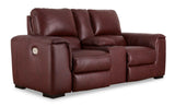 Alessandro Garnet Leather-Match Power Reclining Living Room Set / 2pc - Ornate Home