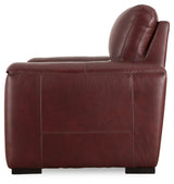 Alessandro Garnet Leather-match Power Recliner - Ornate Home